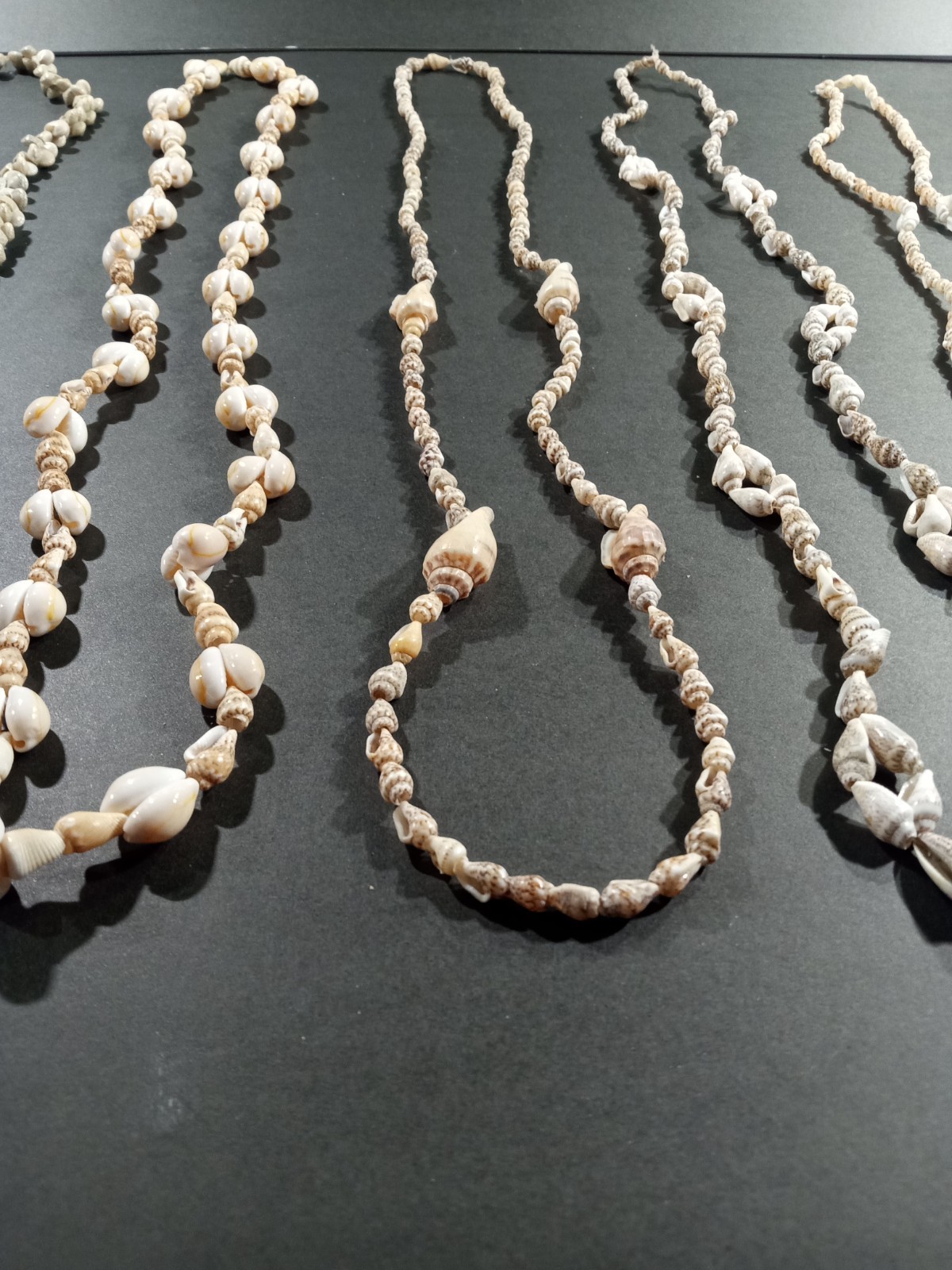 Lot Of 14 Seashell Necklaces 30-34in Long Mixed Earthy Tones Beach Vacation Vibe