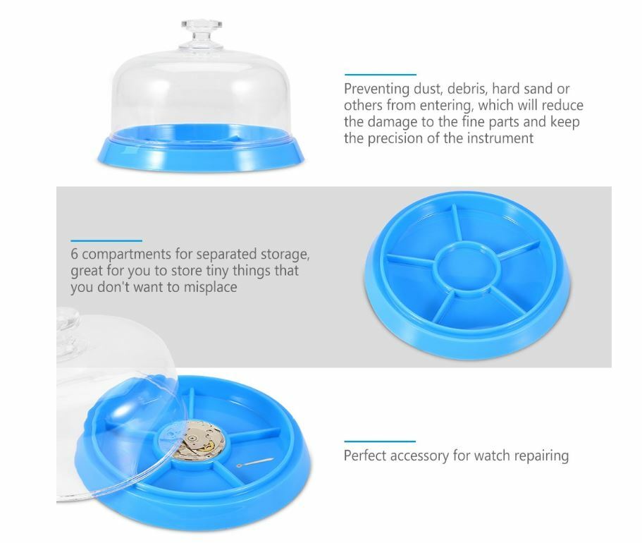 Watch Movement Dust Cover Moisture-proof Anti-dust Tray Storage Repair Tools