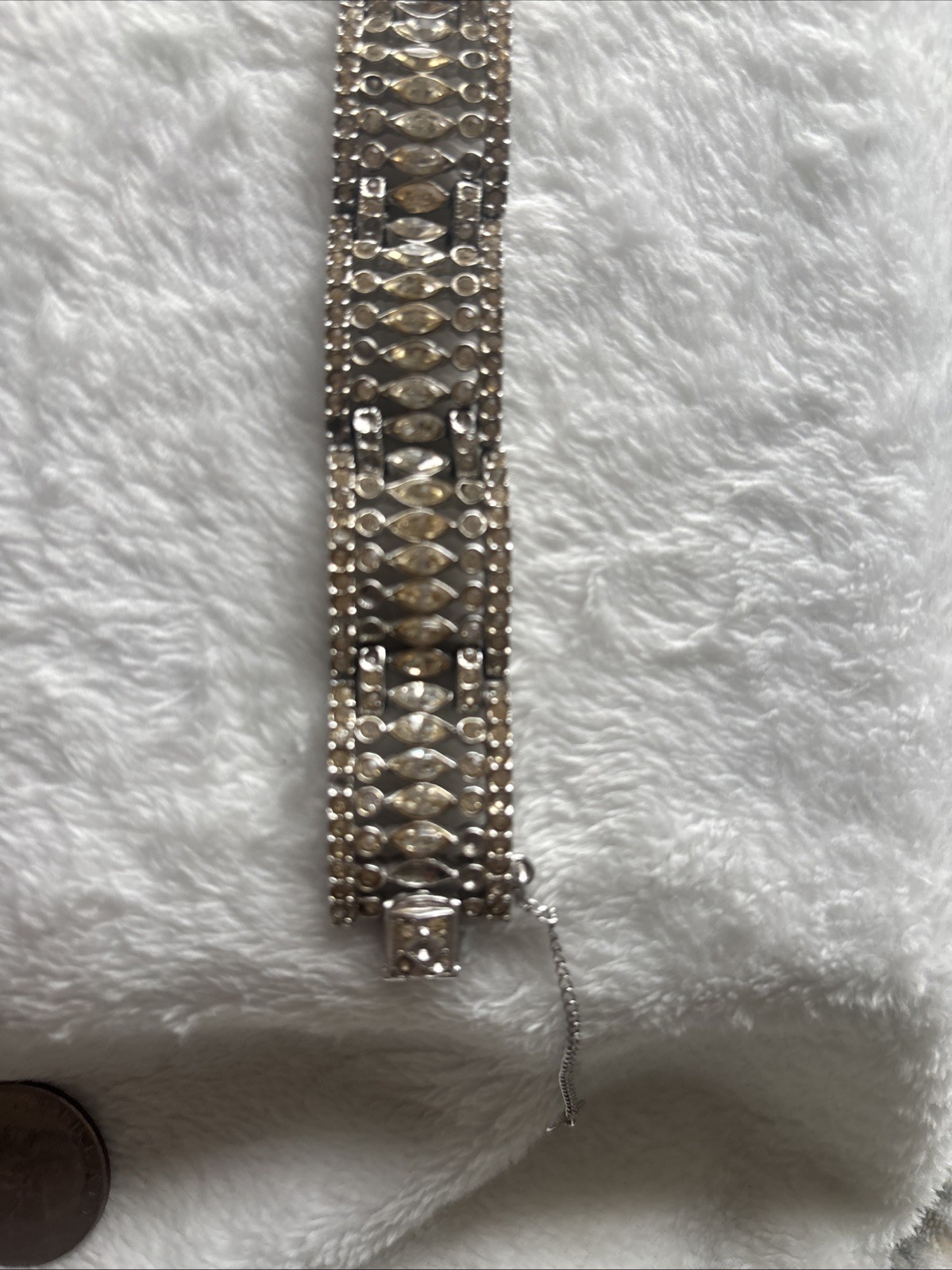 Pedo Vintage Rhinestone Bracelet Silver Tone- My Grandmas