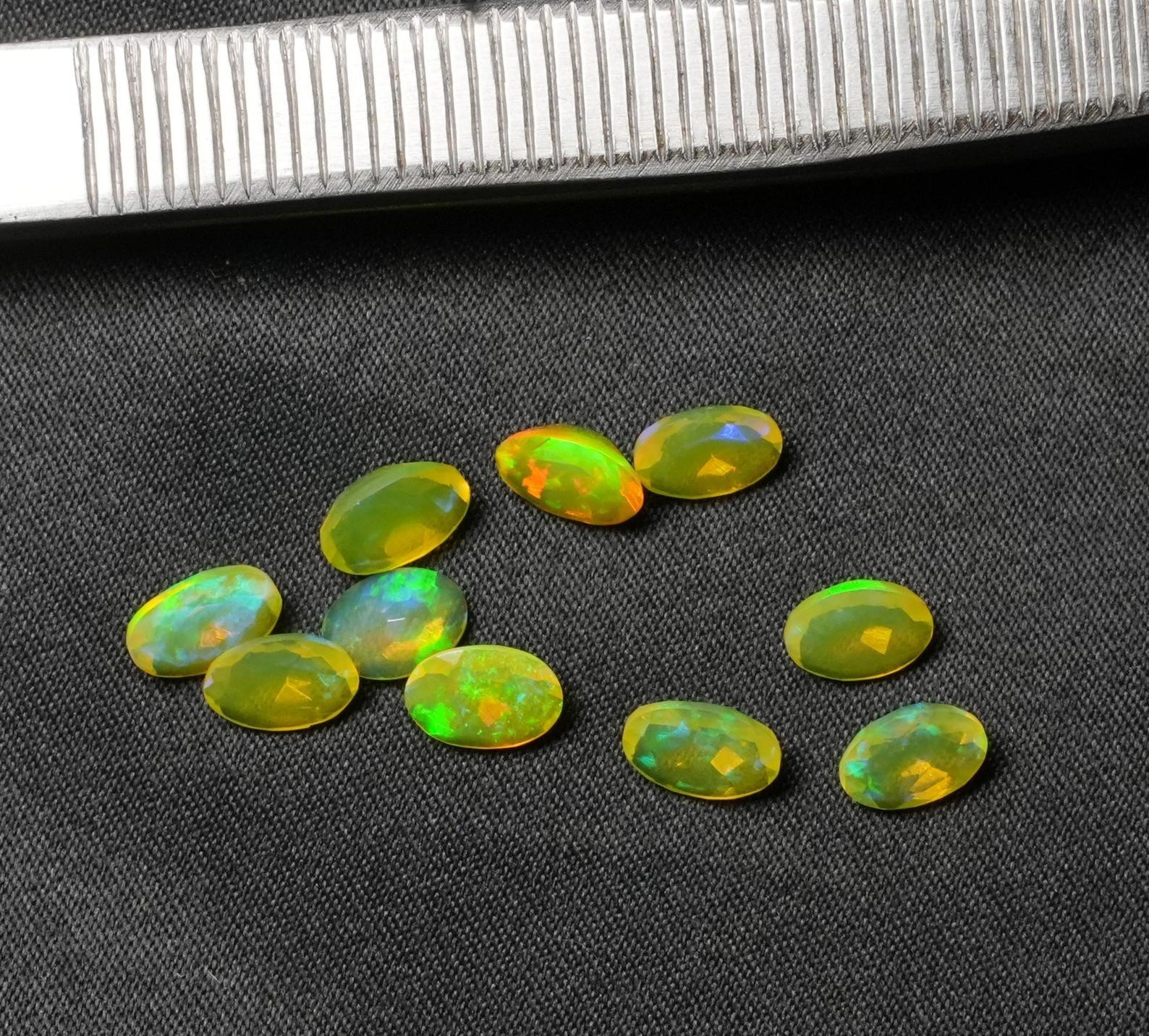 Natural Yellow Ethopian Opal Oval Faceted Cut 3x5mm To 8x10mm Loose Gemstone