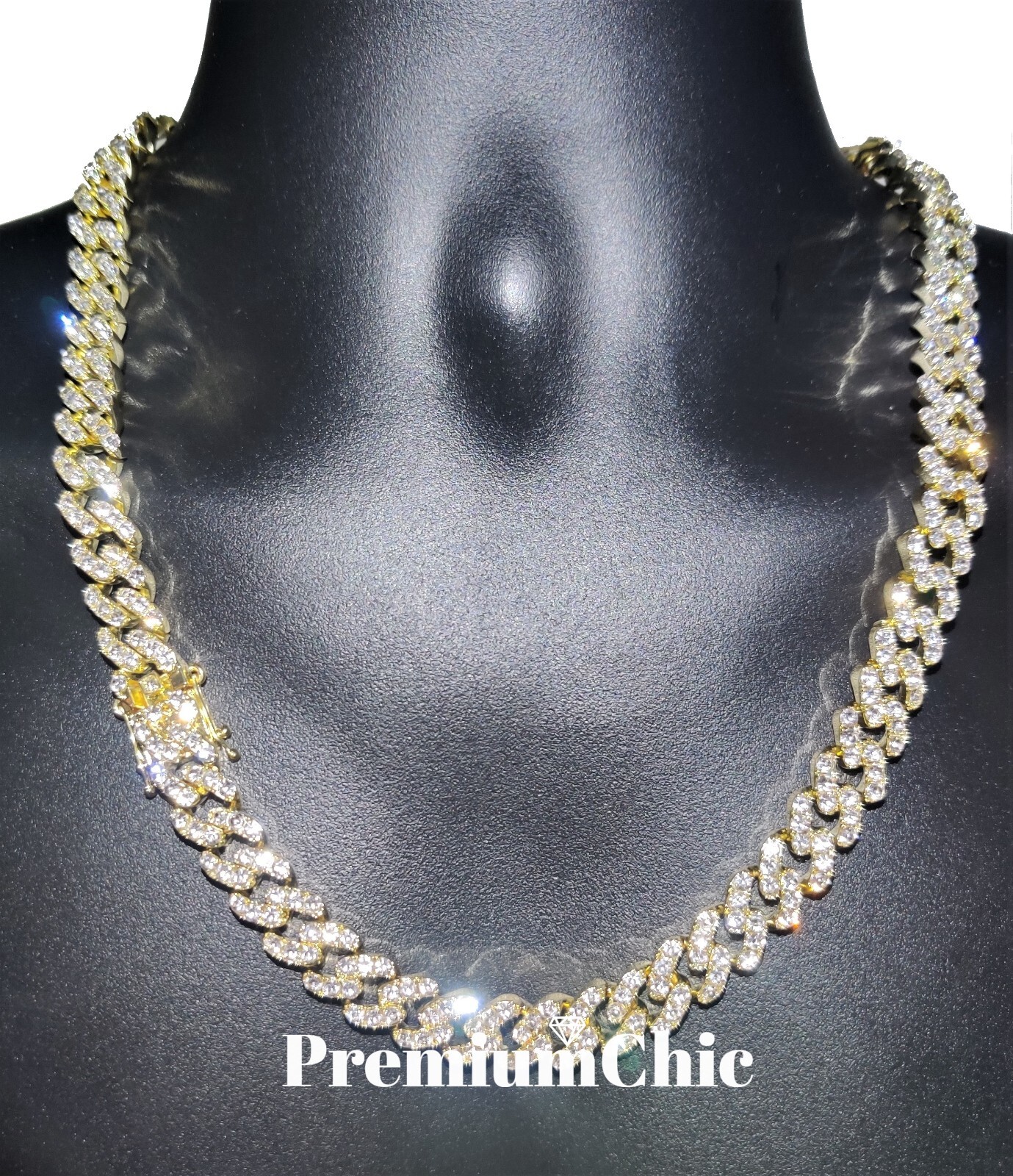 Miami Cuban Designer Link CZ Chain or Bracelet FULLY ICED Gold Plated Jewelry