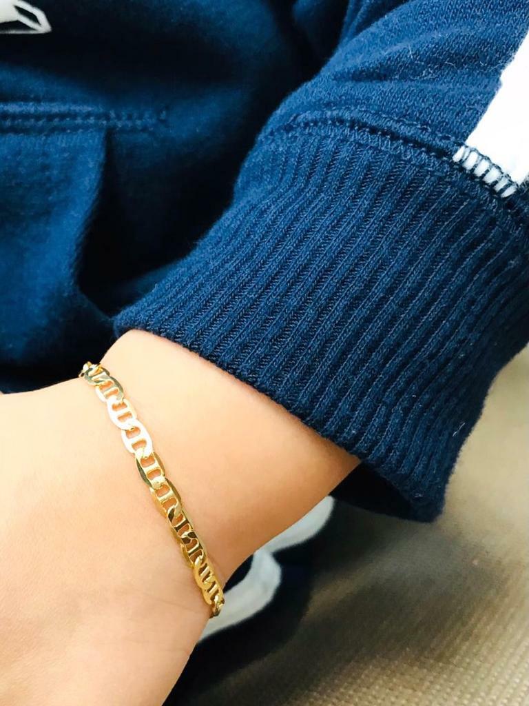 Pulsera Para Niños/Papa/Mama en Oro Laminado 14K Mariner Link,Families Bracelet