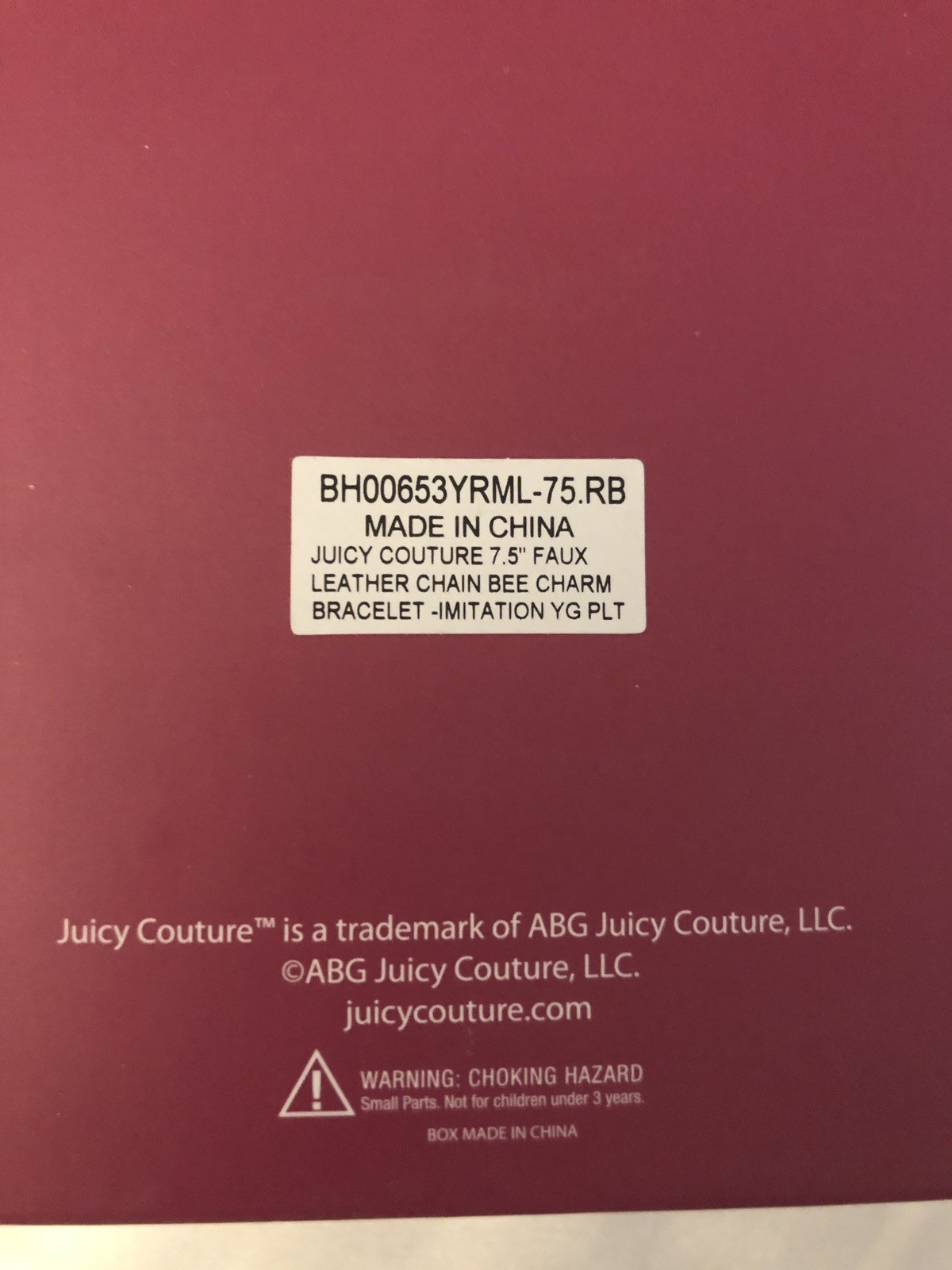 Juicy Couture Gold Tone & Woven Black Faux Leather Charm Bracelet Bee Charm NIB