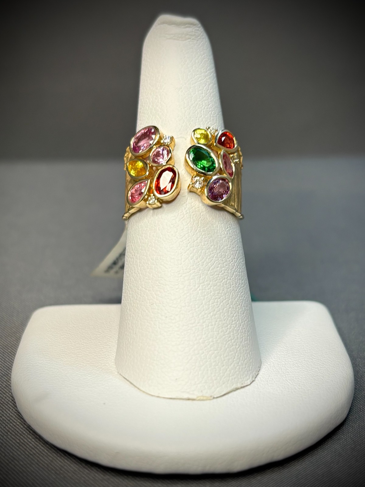 Effy 14K Rose Gold Morganite Diamond Ring 1.15CT Morganite .38CTW Diamond SIZE 7