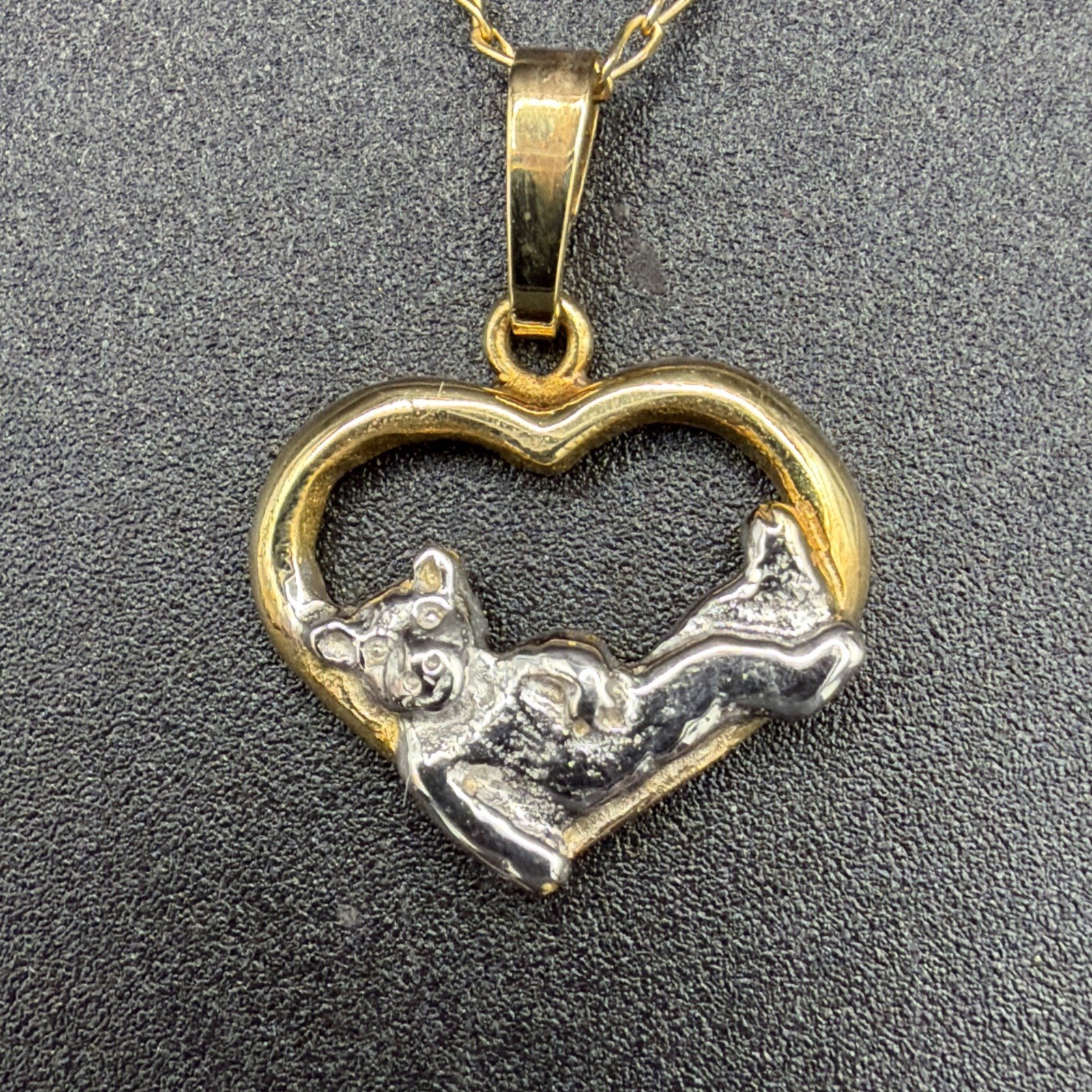 9ct Gold Teddy Heart Pendant