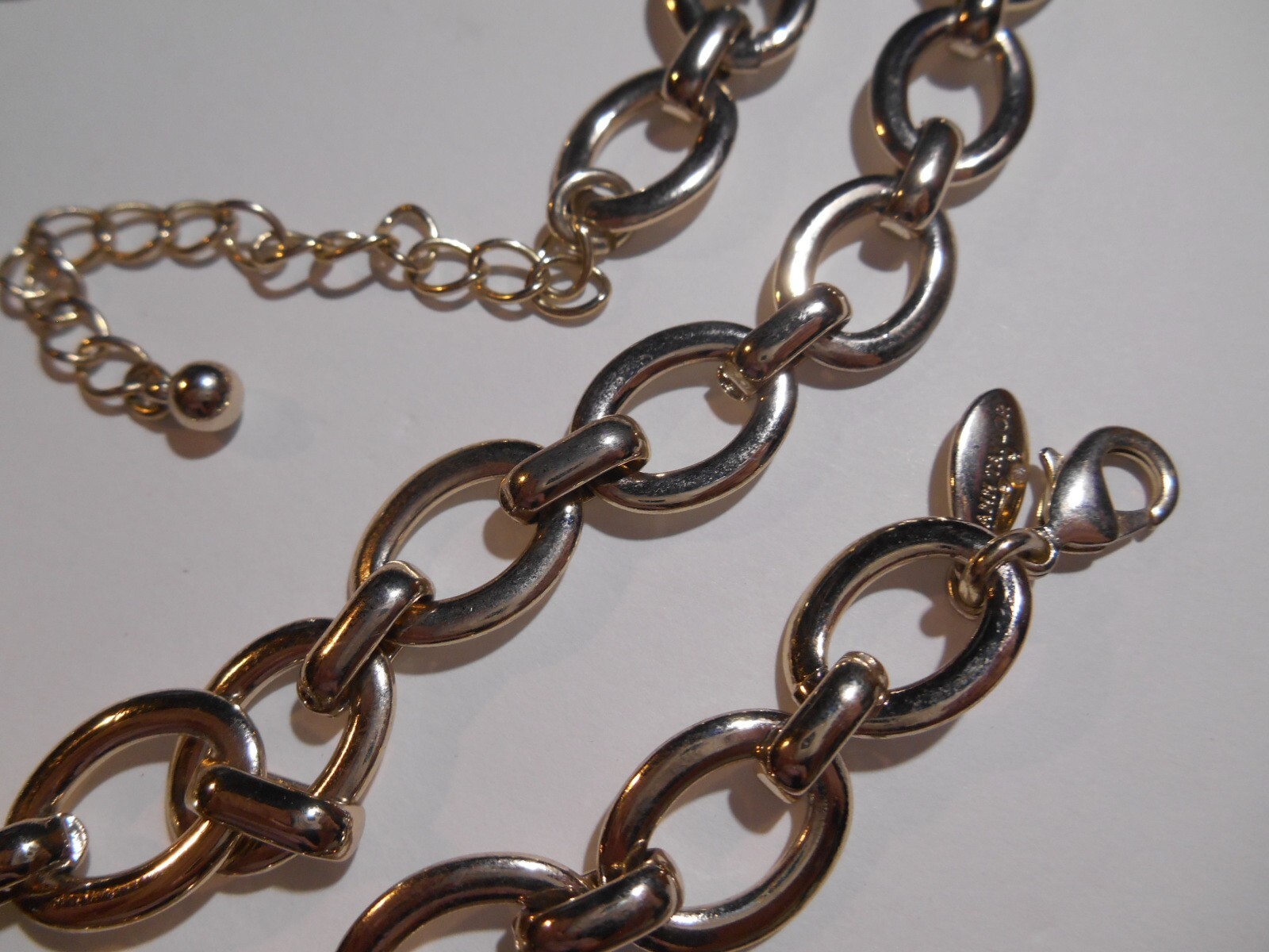 Ann Taylor Gold Tone Classic Chain Link Necklace 35″ Jewelry