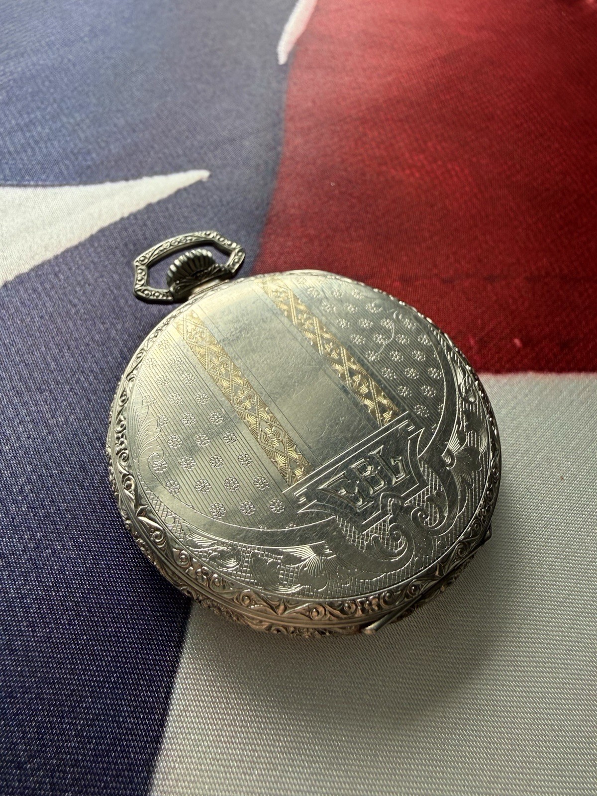 Nearly NOS Antique 1927 South Bend Gr. 429 19J Sz12 pocket watch – Adams Case!