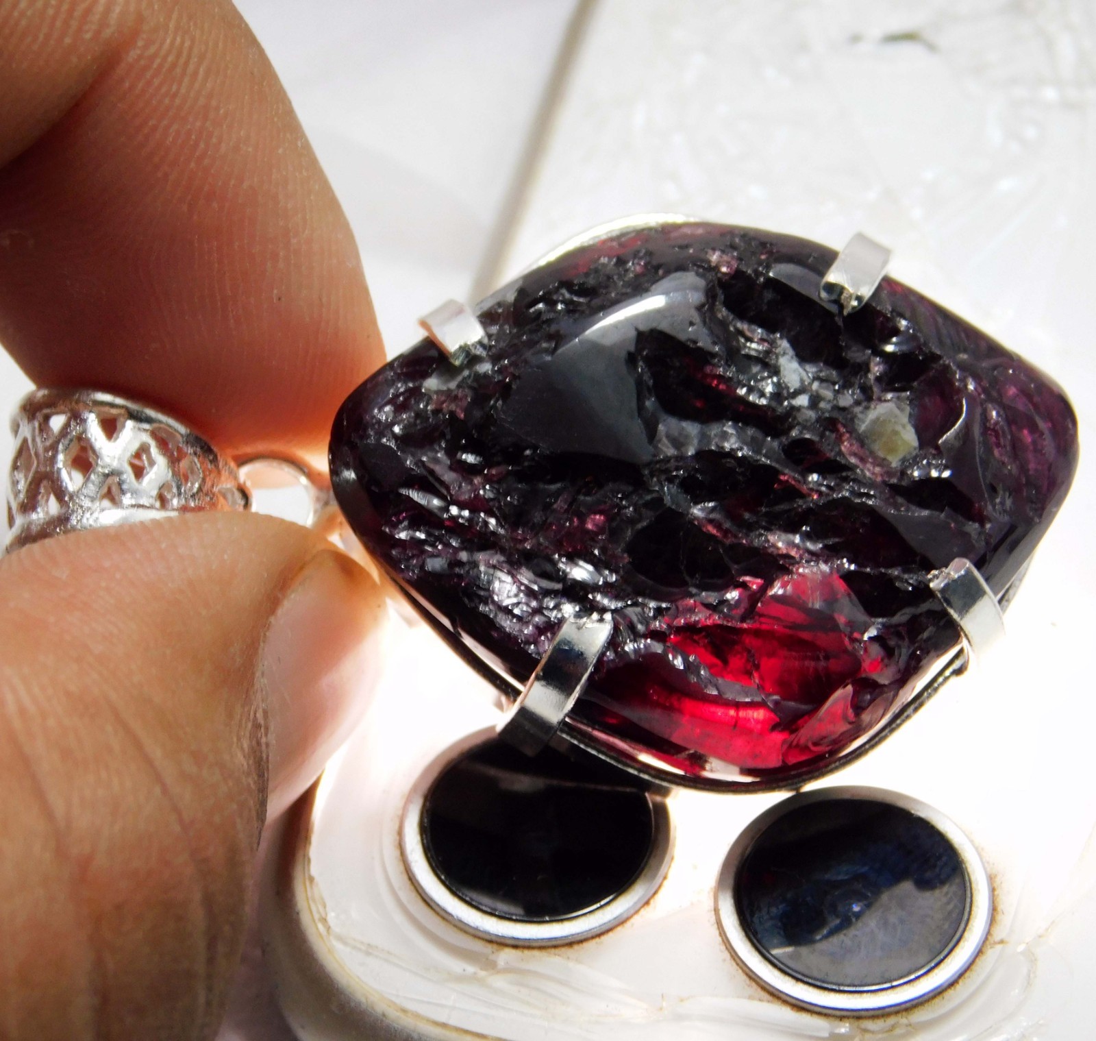 113.70 Ct Certified Natural PAINITE 925 Solid Silver Pendant Gemstone