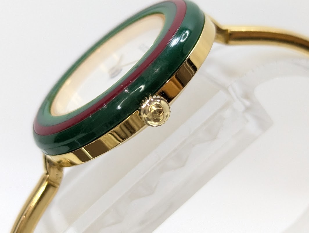GUCCI Change Bezel 11/12.2 Watch Quartz Gold BOXED Women’s Working Authentic