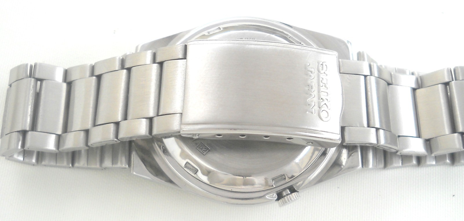 Vintage Seiko 5 Railway Time Automatic Watch Black Military Dial Caliber 7009