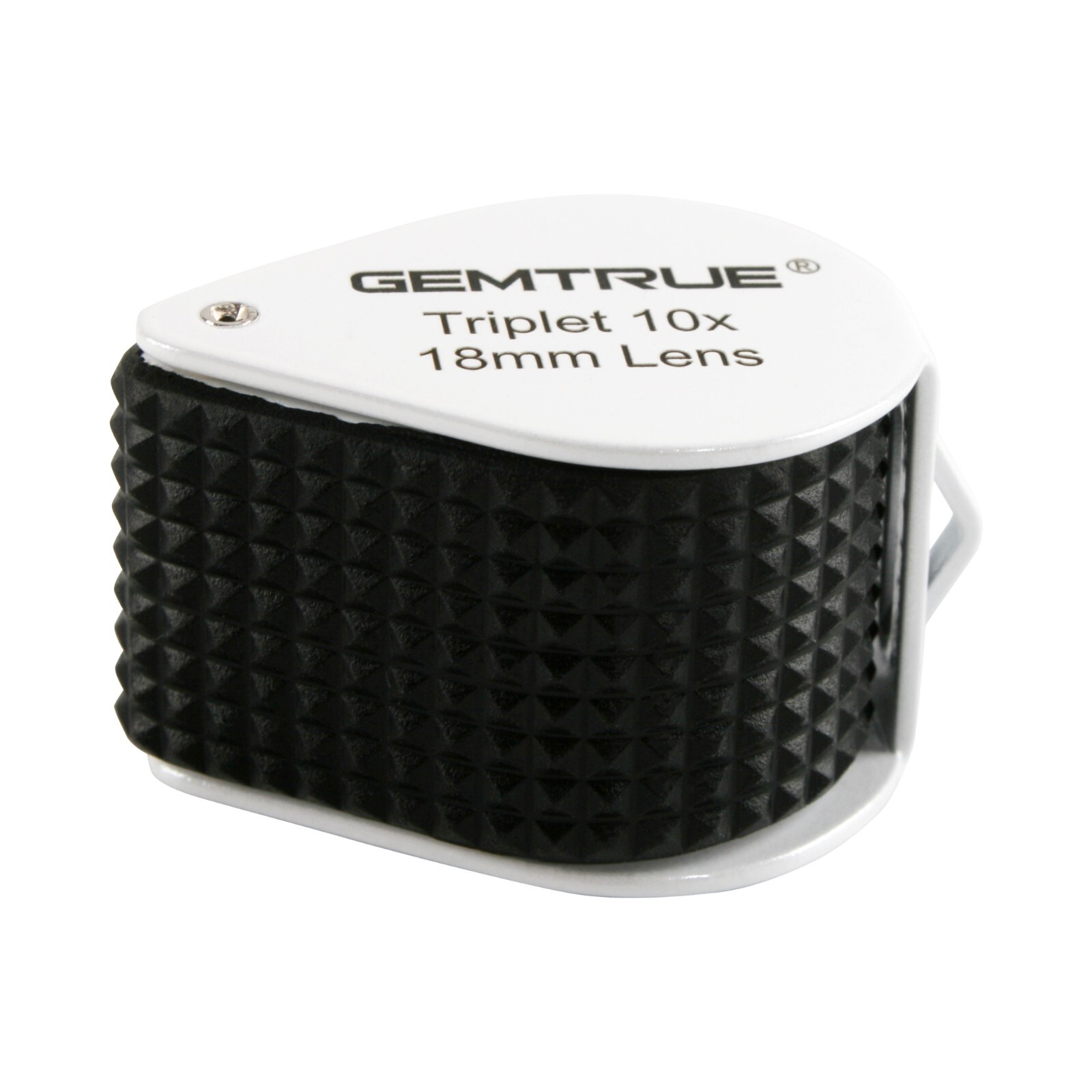 GemTrue Jewelry Loupe 18mm 10x Triplet Loupe with Rubber Grip Diamond Magnifier
