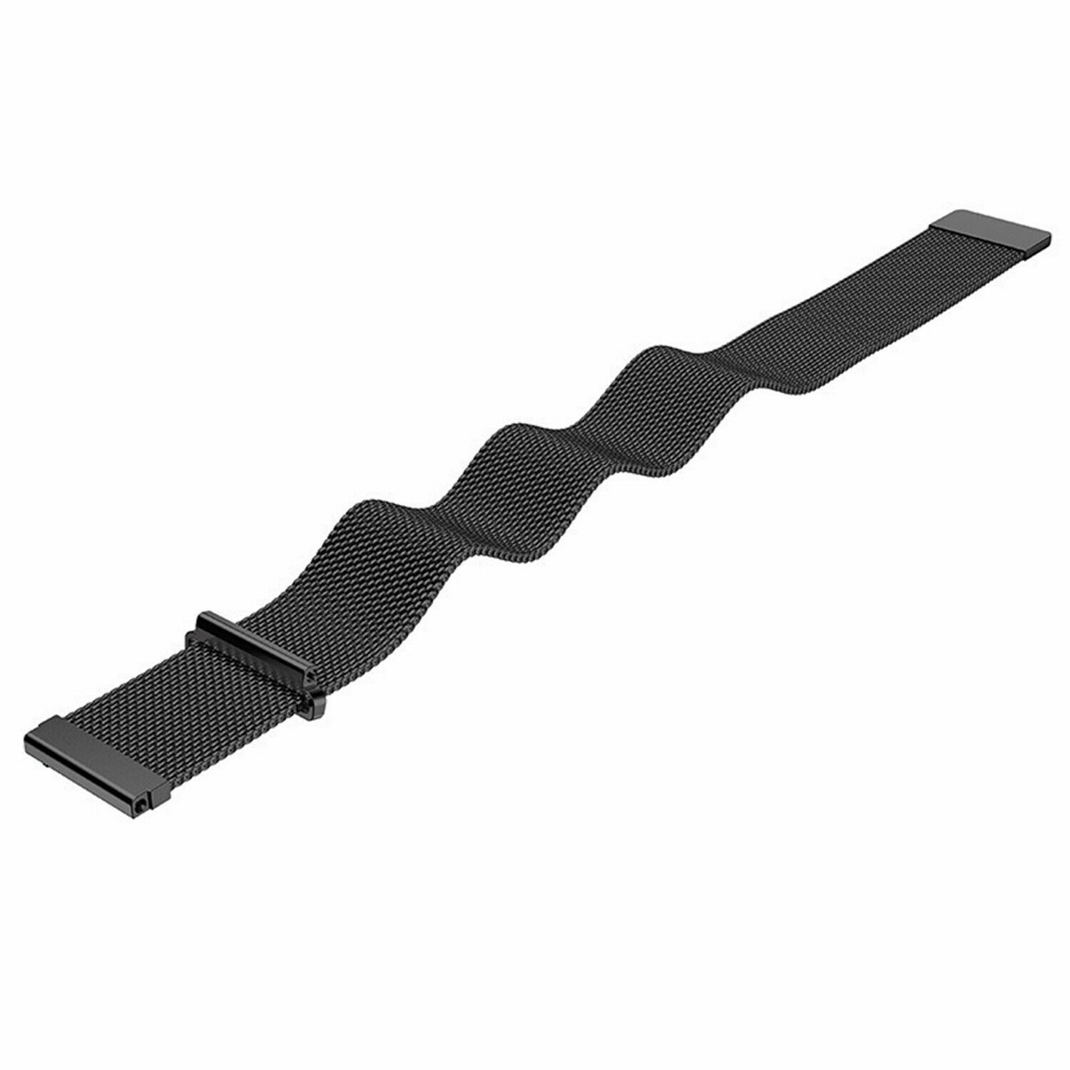 12-22mm Mesh Metal Strap Sport Stainless Steel Magnetic Loop Clasp Bracelet Band