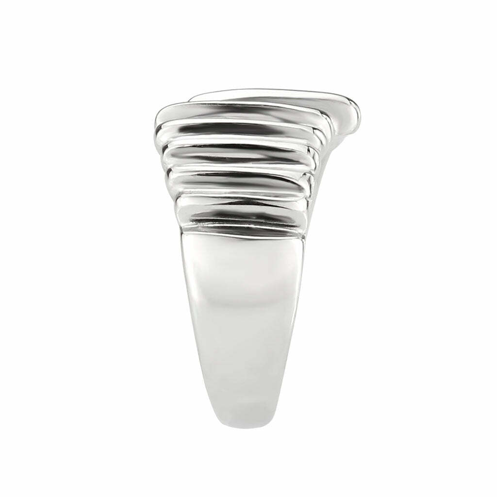 TK3804 – High polished (no plating) Stainless Steel Ring with NoStone in No