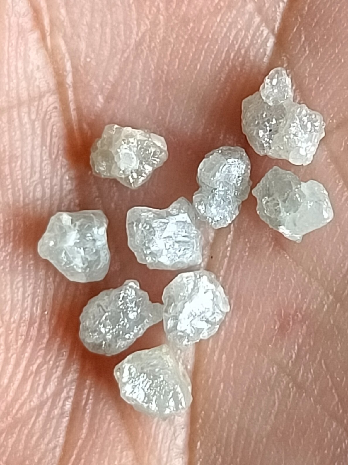 Rough Uncut Shape Diamond 4.00 Ct Whtie Grey Color Natural Loose Diamonds Lot