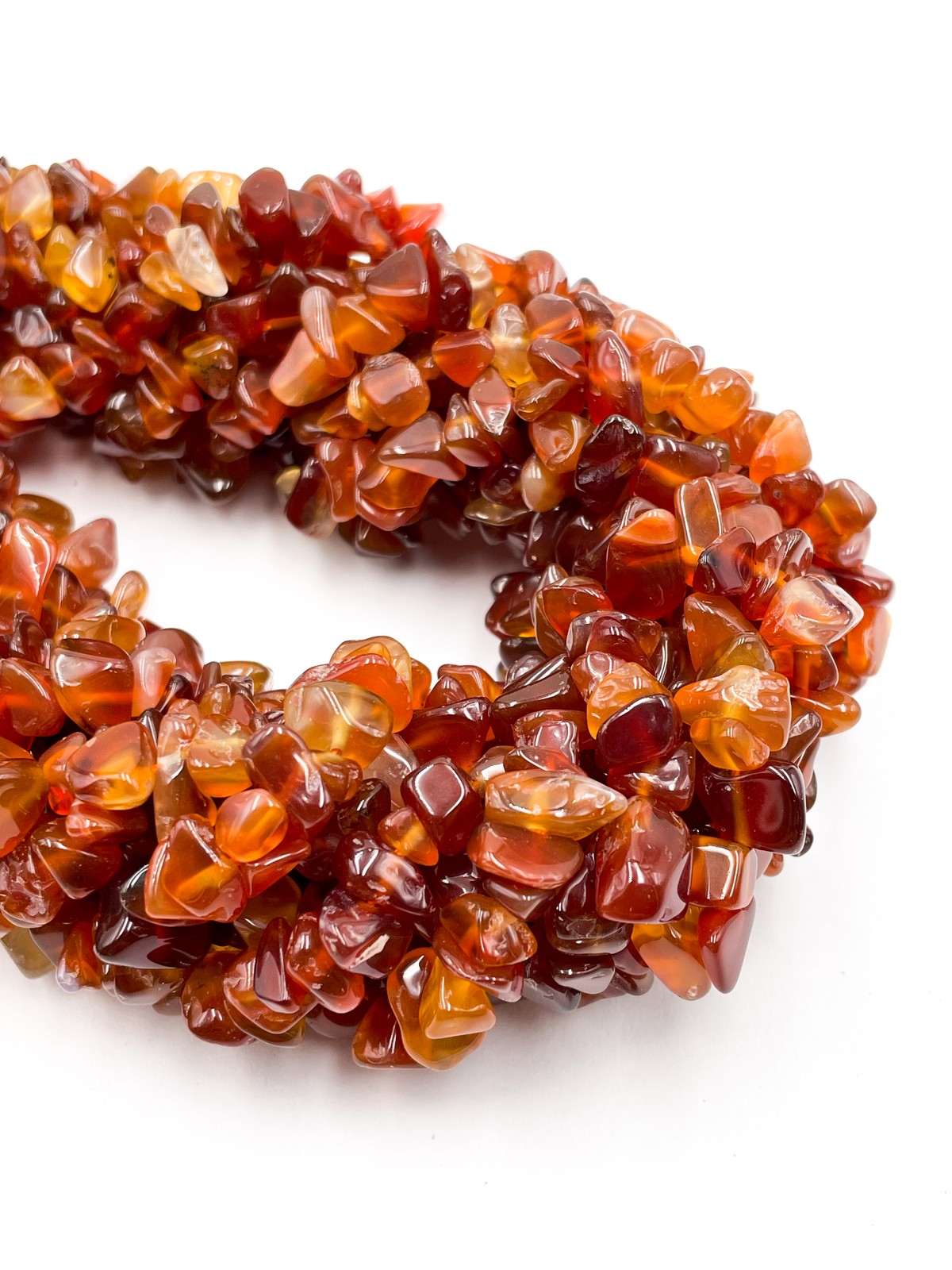 Natural Dark Carnelian Irregular Pebble Nugget Chips Approx. 7-8mm 36″ Strand
