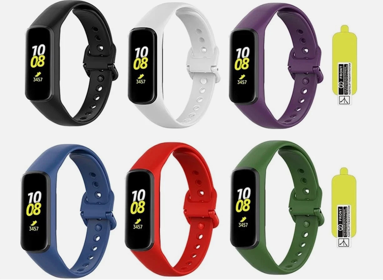 6 Pack Replacement Bands Compatible with Samsung Galaxy Fit 2 SM-R220 for