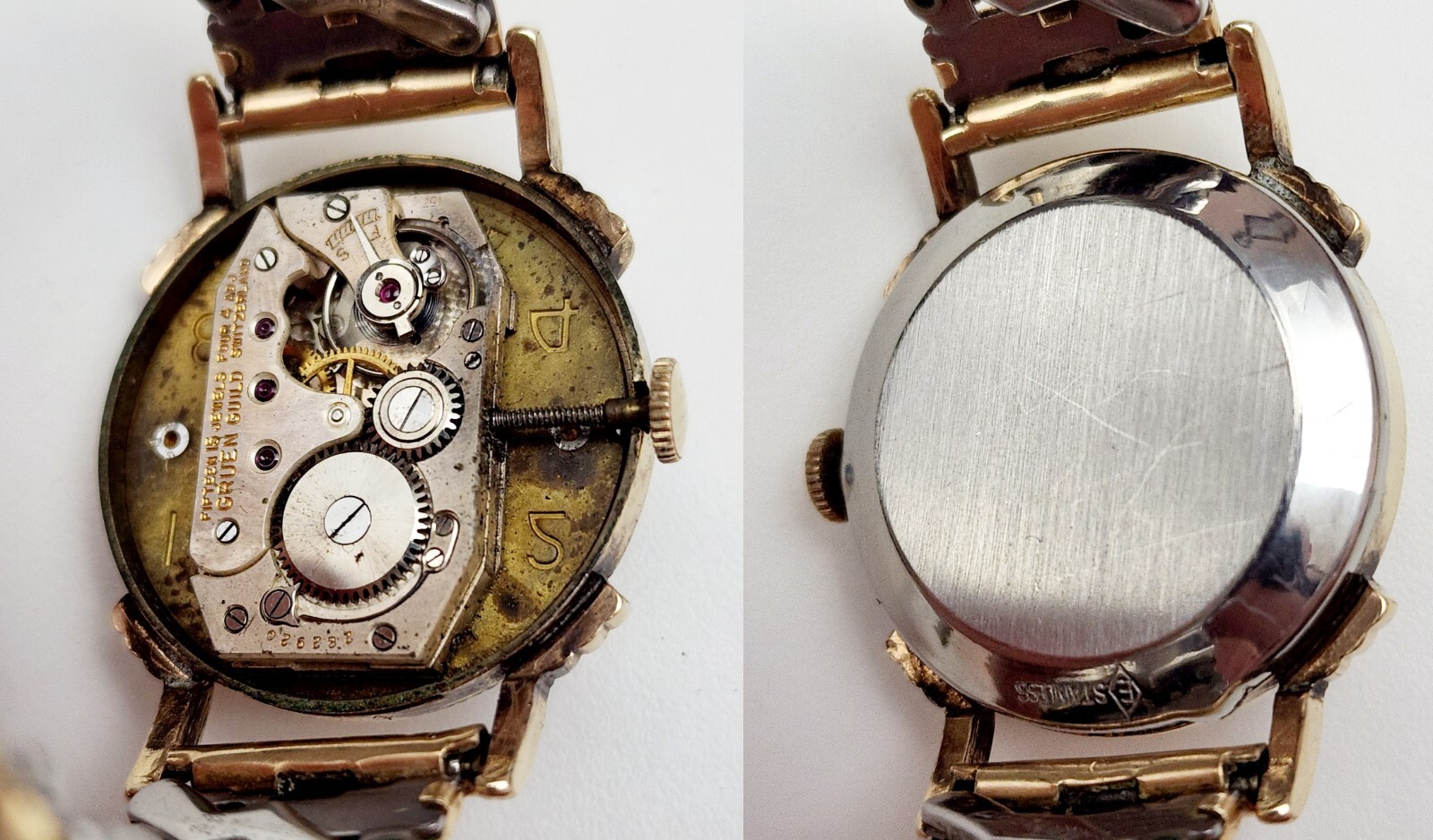 RARE,UNIQUE Men’s Vintage 1924 SWISS Watch GRUEN “Guild” Cal.153. Manual Wind