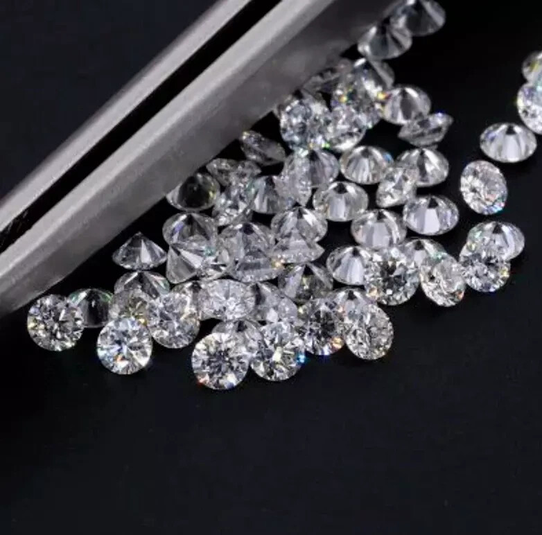 Natural Certified White Zircon Round Cut 6 mm Cambodian 80 Pcs Gemstone Lot
