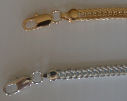 GOLD PLATED HERRINGBONE 7MM CHAIN 15” EXTENDS TO 19” NEW BY ASPEN DESIGNS