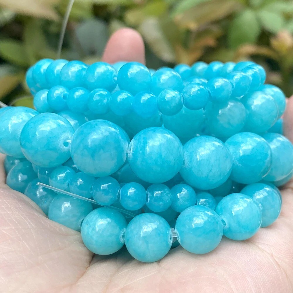 Natural Gemstone Round Spacer Loose Beads 4mm -10mm Jewelry Making DIY