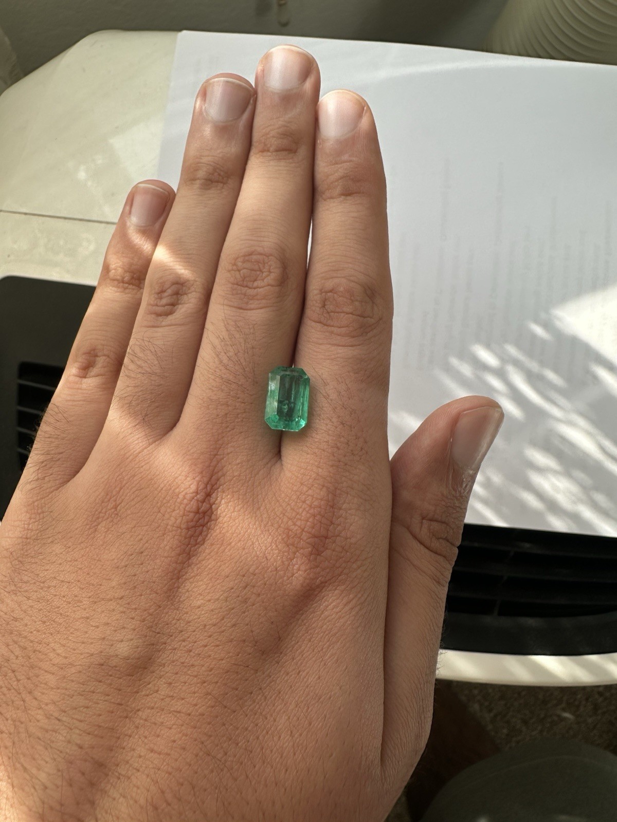 Natural Panjshir Emerald Green Transparent Gemstone 6.65 ct Loose