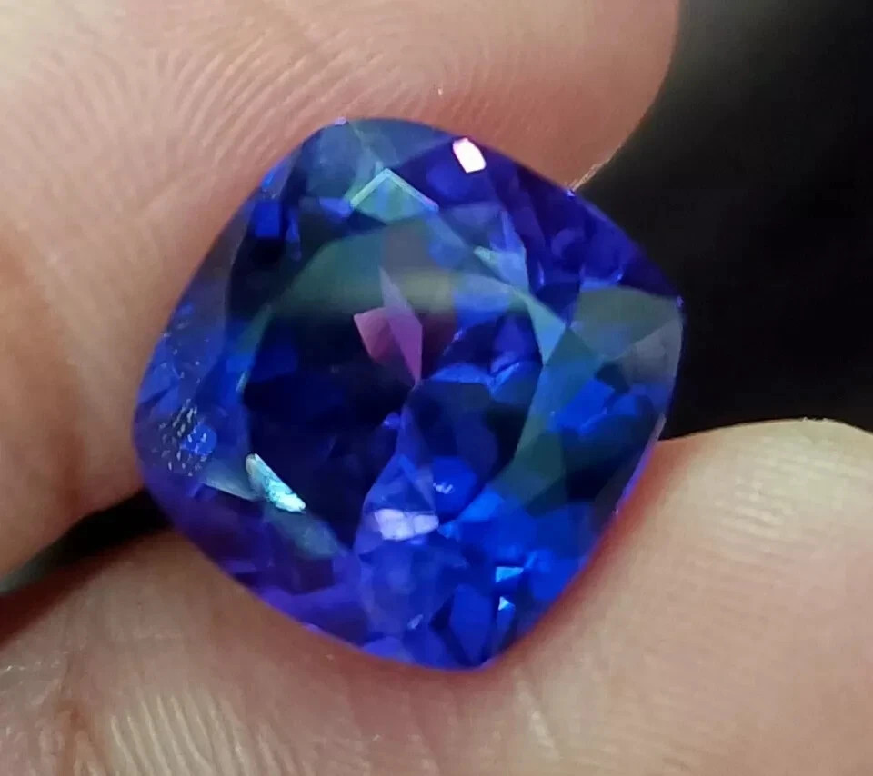 NATURAL Ceylon Bi-Color Boysenberry Sapphire Cushion LG Loose GEMSTONE 10.2 Ct+