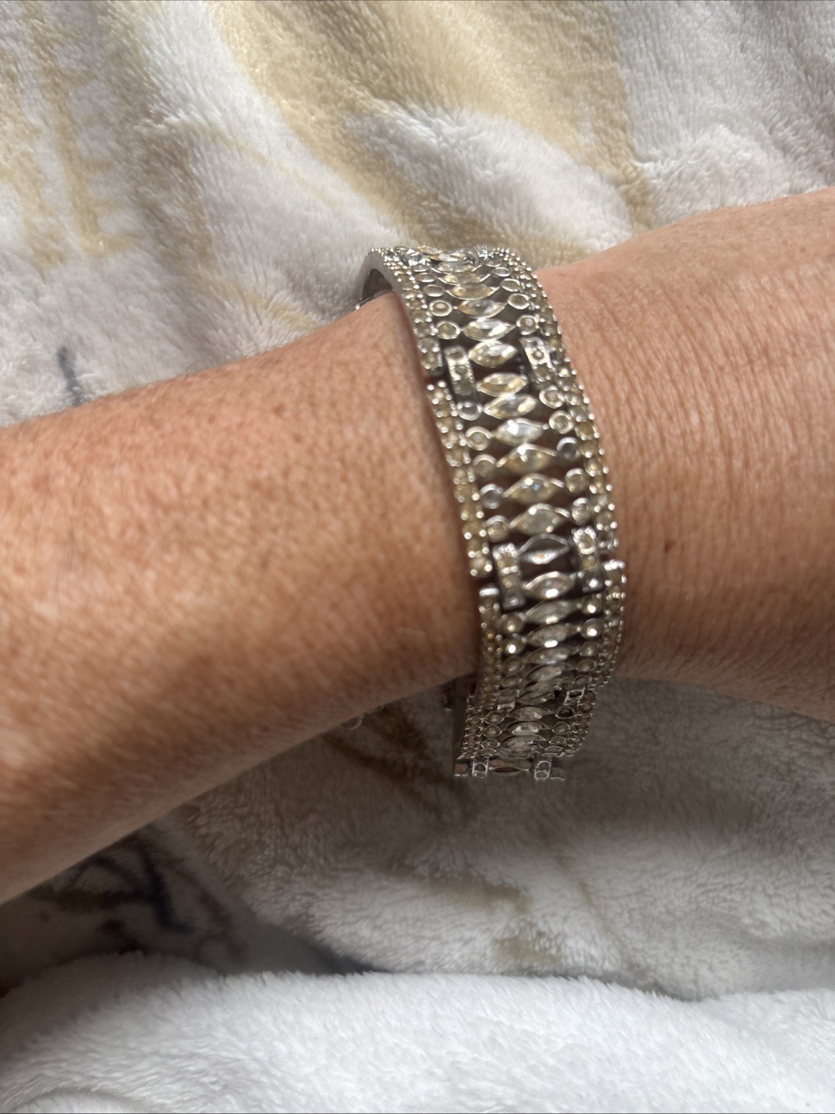 Pedo Vintage Rhinestone Bracelet Silver Tone- My Grandmas