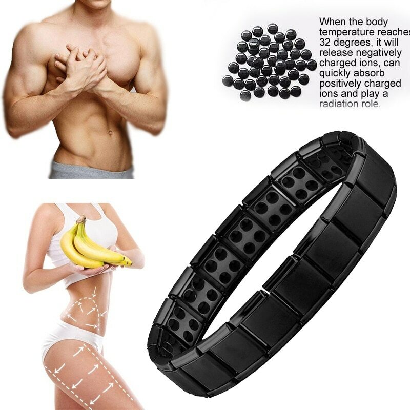 Weight loss Therapeutic Energy Bracelet Healing Therapy Titanium Steel Magnetic