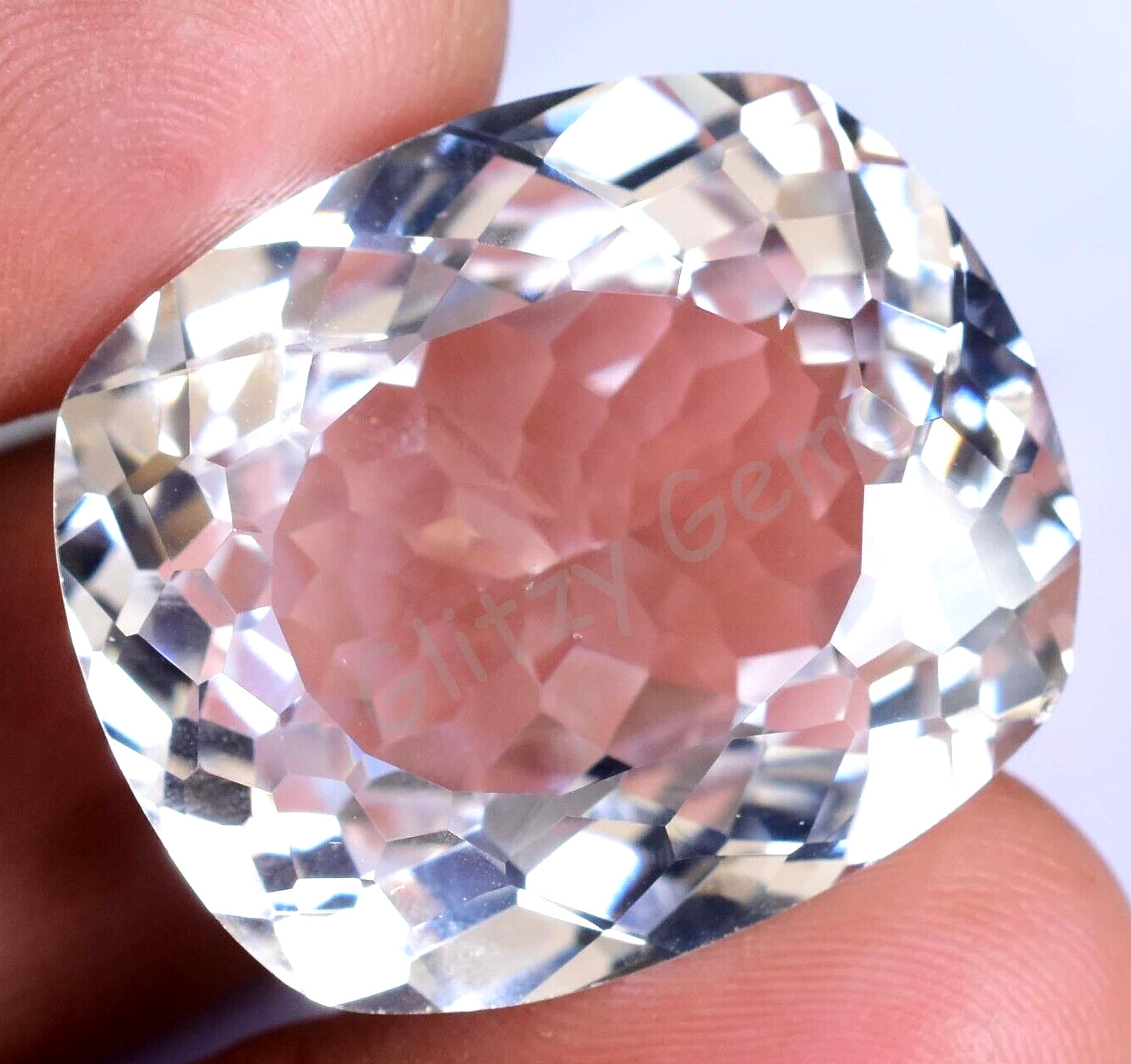 Natural Flawless White Montana Sapphire 77 Ct Cushion Certified Loose Gemstone