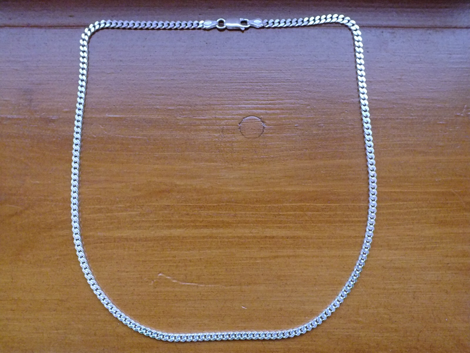 SILVER 18″ 46CM HALLMARKED CURB NECKLACE 14.1 GRAMS IN NEW PRESENTATION BOX