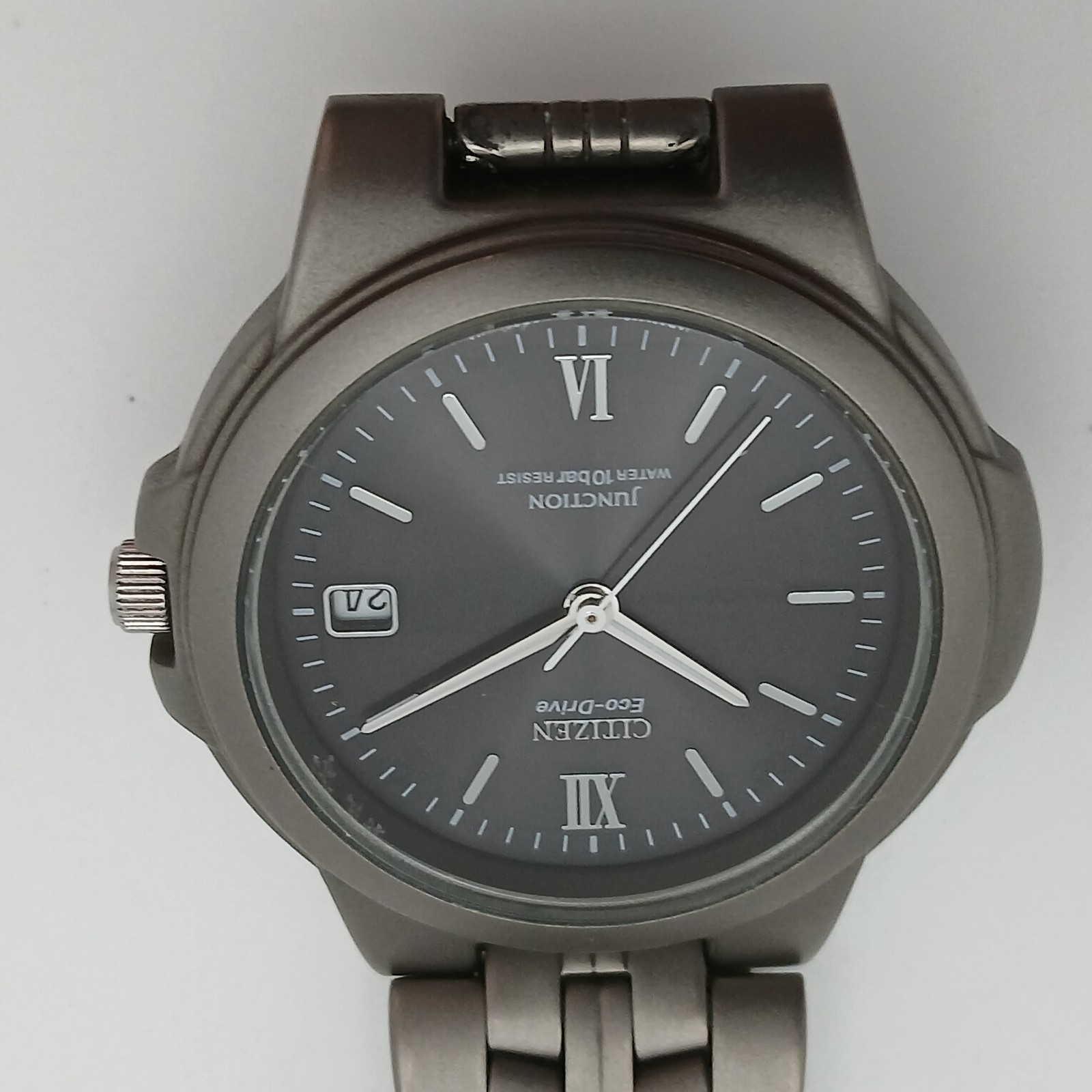 Citizen Eco-Drive Junction Titanium Solar Mens Watch E110-K16440 CK Gray Dial