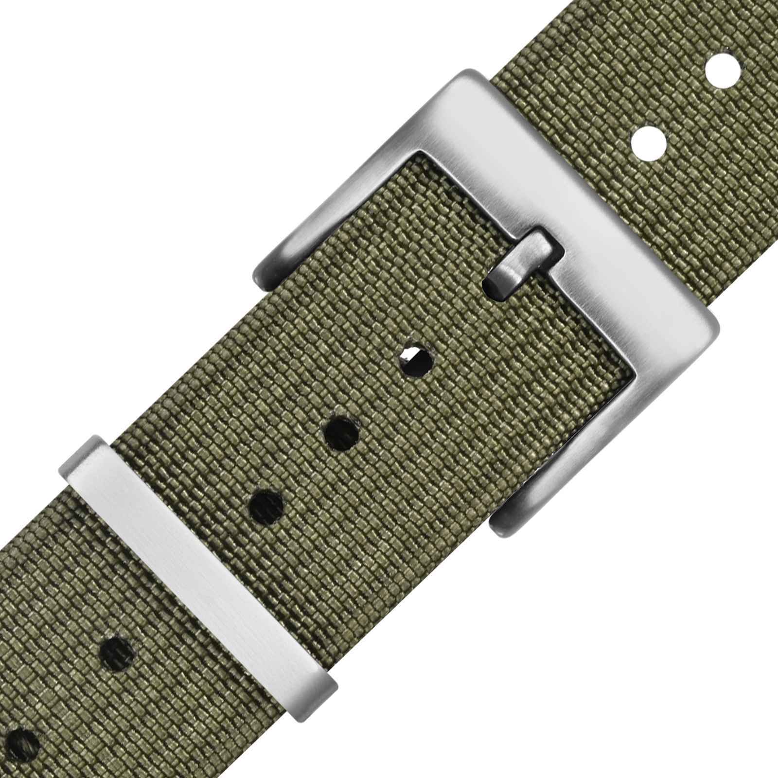 ANNEFIT One-Piece Nylon Watch Strap 16mm 18mm 19mm 20mm 22mm 24mm Military Band