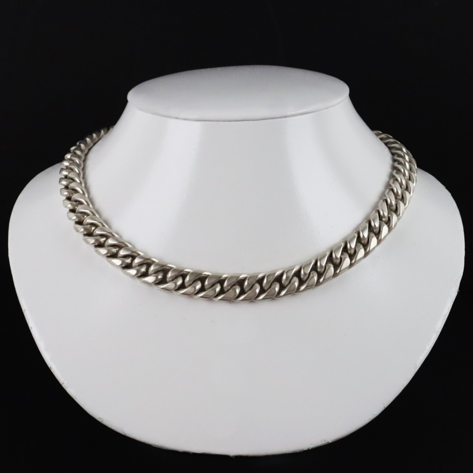 VERSANI 925 Sterling Silver 12.7MM Cuban Link Chain 20″ – 232.9g – Satin Finish