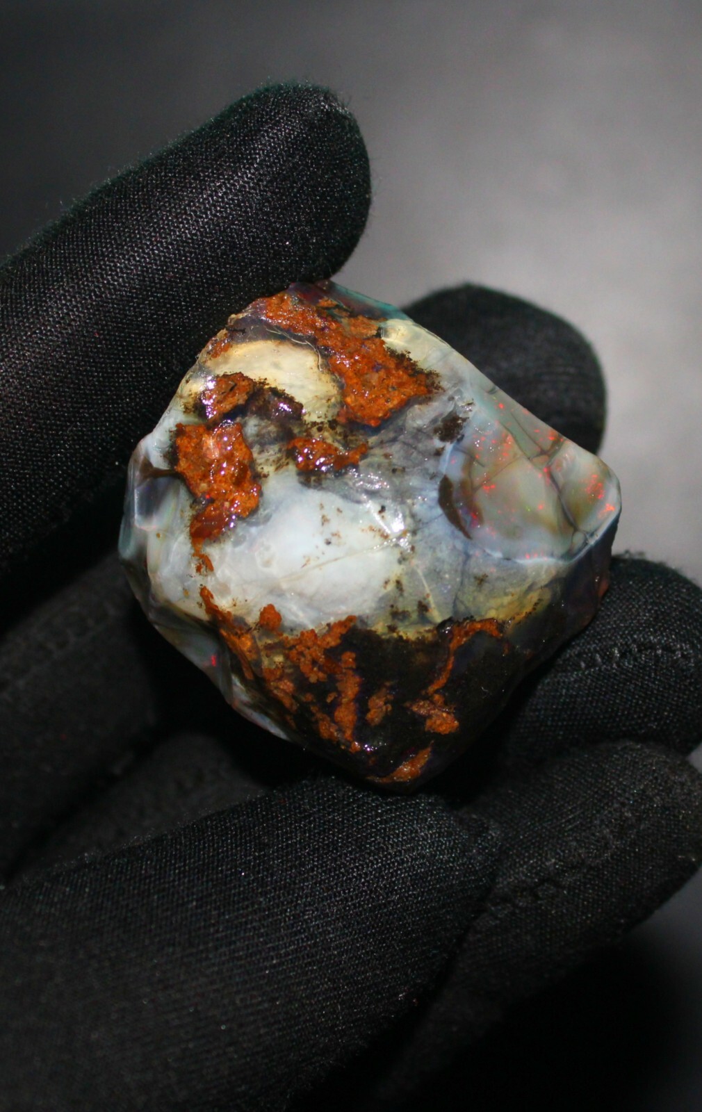 Opal Rough, natural Opal Specimen Raw Crystal welo fire rare egg opal, 215.70 Ct