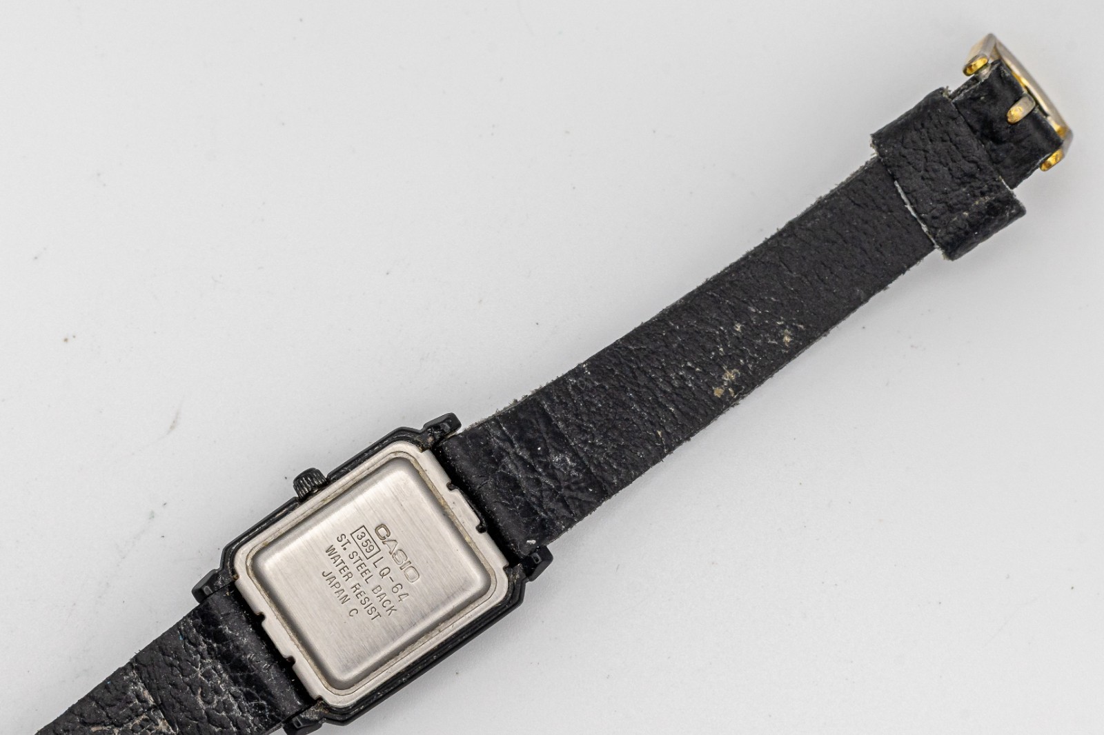 Vintage Casio LQ-64 Quartz Black Tank Dress Ladies Watch Module 359 – Running