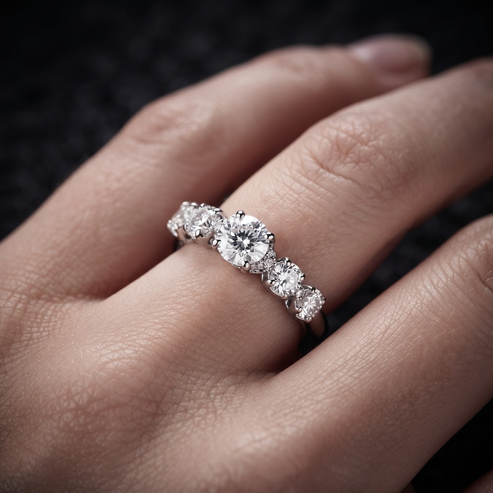 Round Cut 3.50 Carat Natural Diamond Solid 18K White Gold Romantic Ring Gift