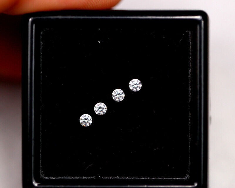 Amazing! G-H /SI Clarity Brilliant Cut White 0.10 CT Round Loose Diamond 4 PC’S