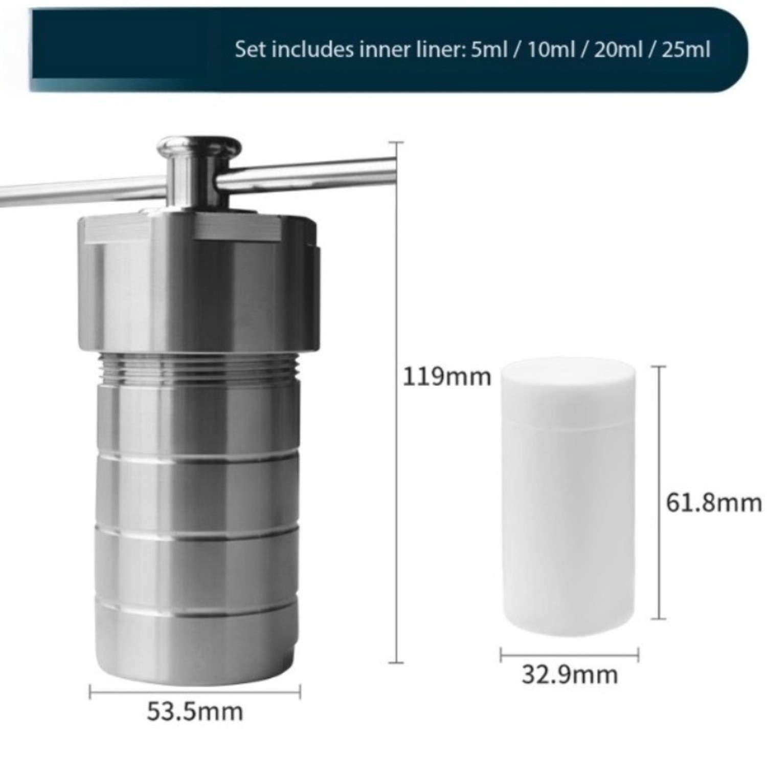 Hydrothermal Synthesis Reactor with PTFE-Lined High-Pressure Digestion Vessel