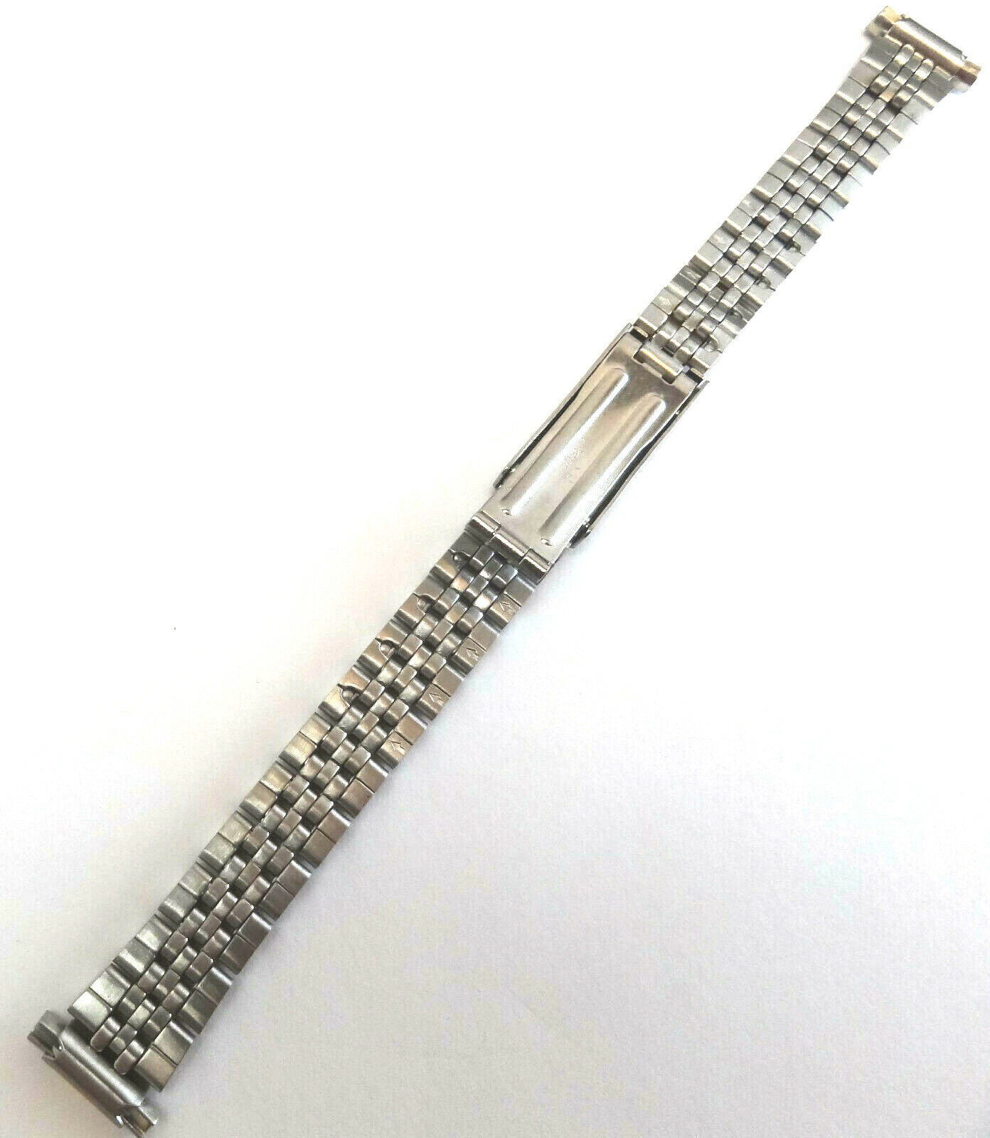 New Womens Speidel Stainless Steel 10-13mm 2 Tone Watch Band 6 1/4″ Long Trifold
