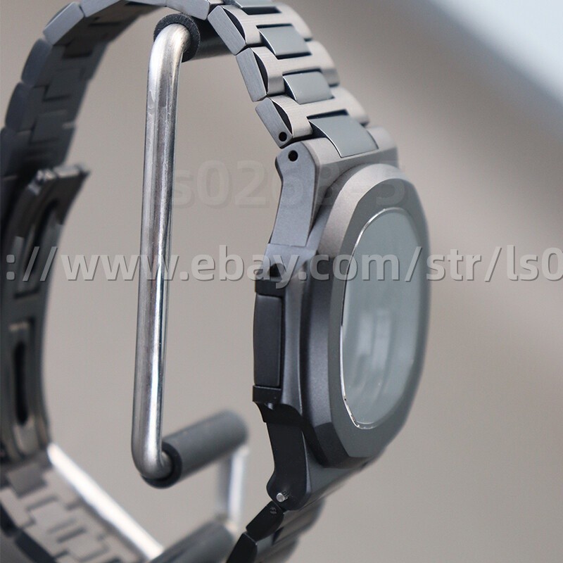39.5mm Mechanical Watch Case And Strap Frosting Sapphire For Nh35 Movement