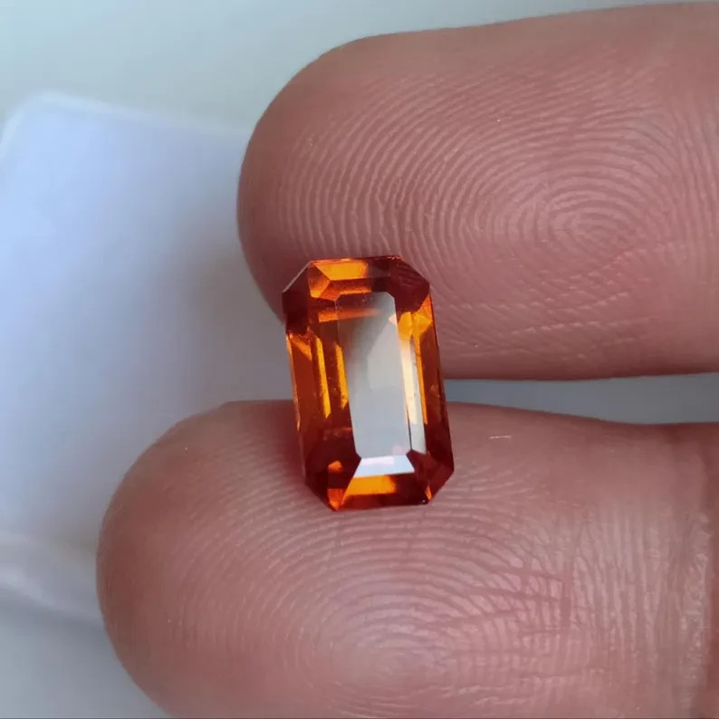 Eye Clean Mozambique Hessonite Garnet Cut Gemstone January Birthstone 2.85 Ct