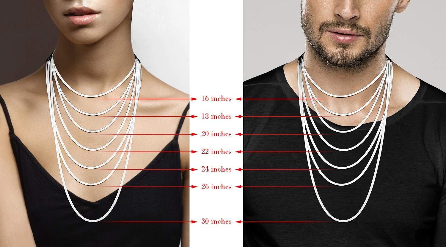 18Kt Gold Plated 3.5mm Flexible Flat Herringbone Chain Necklace – Italian 925 Si