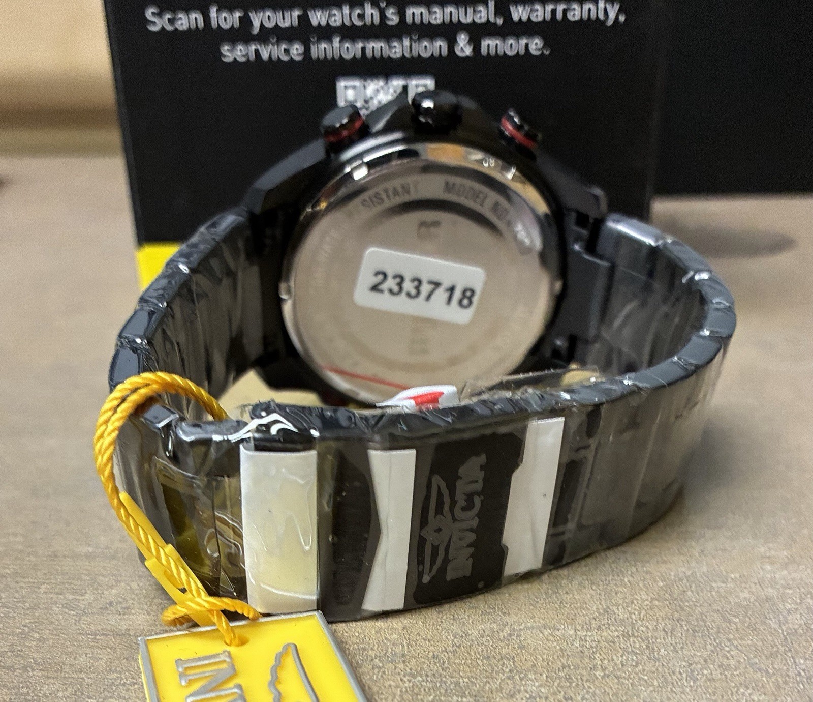 Invicta Aviator Men’s Quartz Chronograph Date 48mm Black SS Bracelet 50m Box
