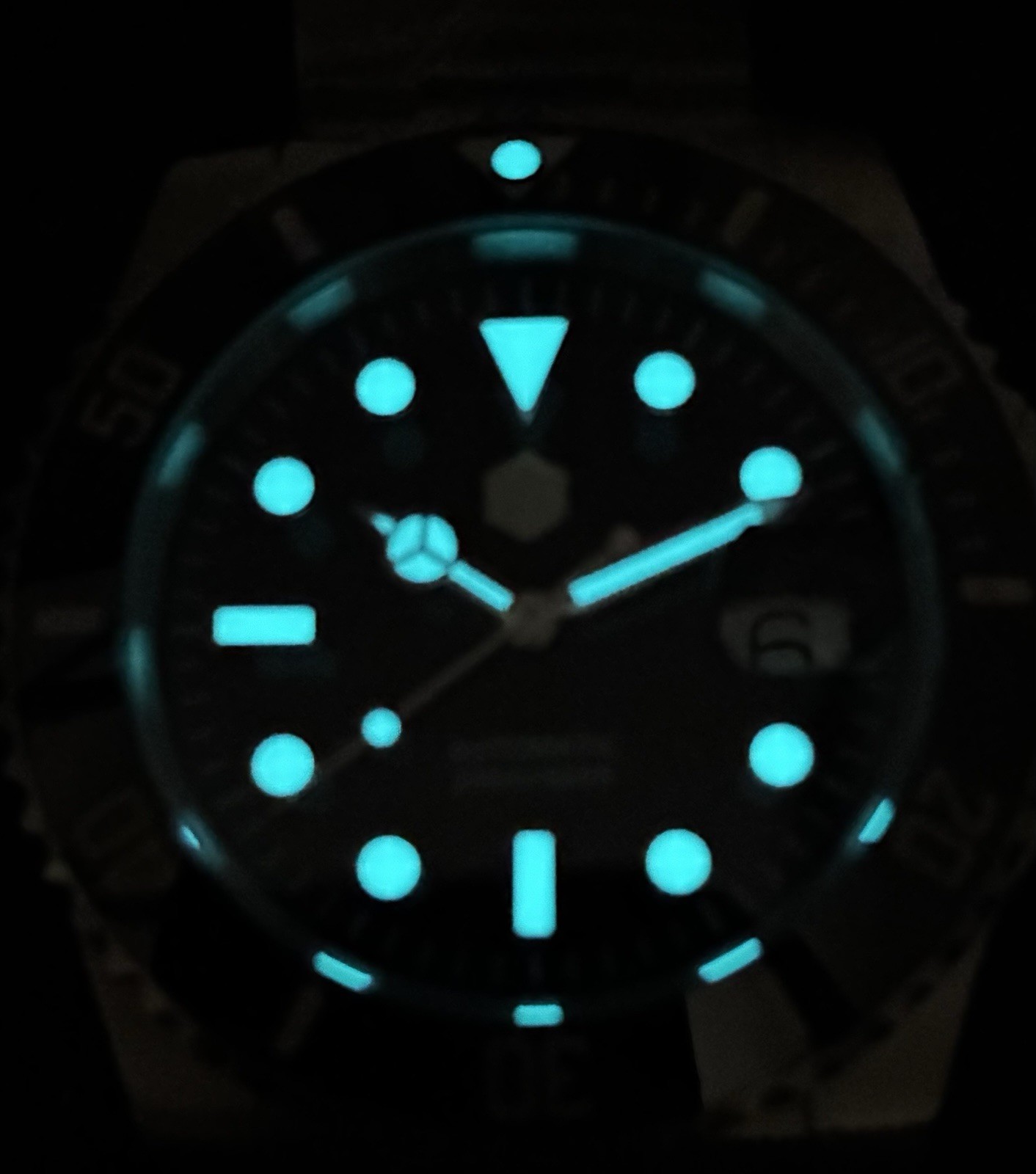 SAN MARTIN WATER GHOST 40MM ST2130 AUTO HI BEAT BLACK ENAMEL SAPPHIRE CERAMIC