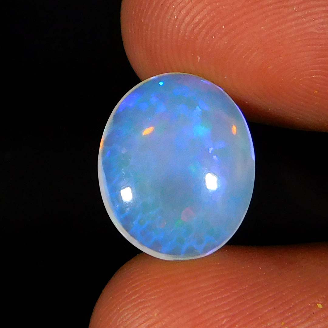 2.65Cts. Natural Play of Color Ethiopian Opal Oval Cabochon Reiki Gemstone