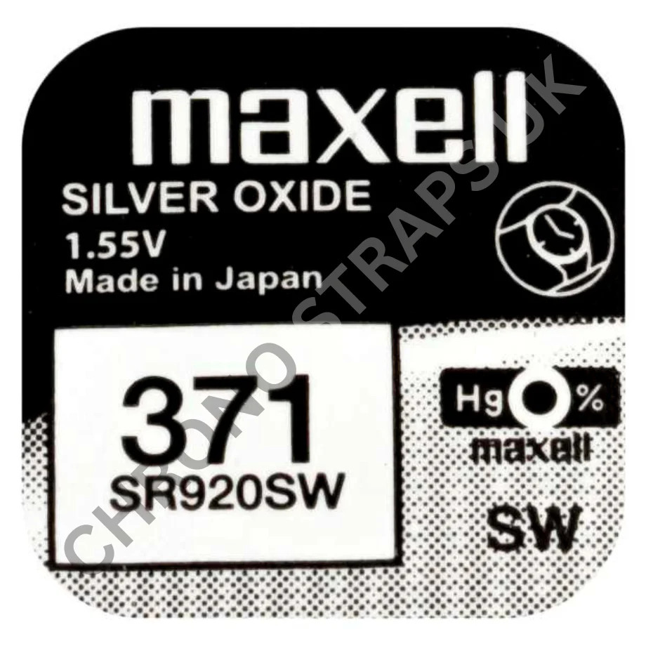 Maxell 371 / SR920SW Silver Oxide Watch Battery