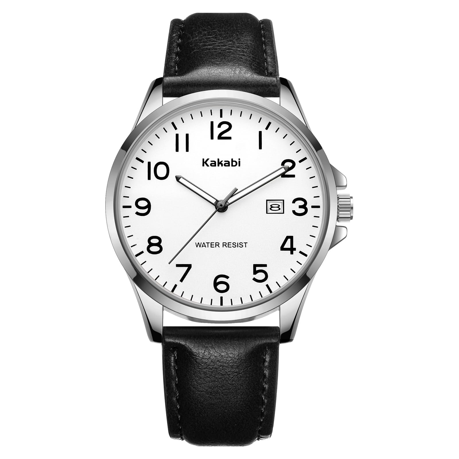 Kakabi Watch for Men, Fashion Minimalist Wrist Waterproof 03-BlackWhite