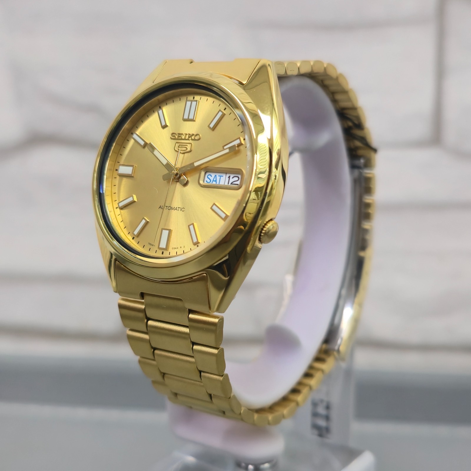 Seiko 5 Sports SNXS Series SNXS80K1 Automatic Gold Dial 37.4mm Men’s Watch