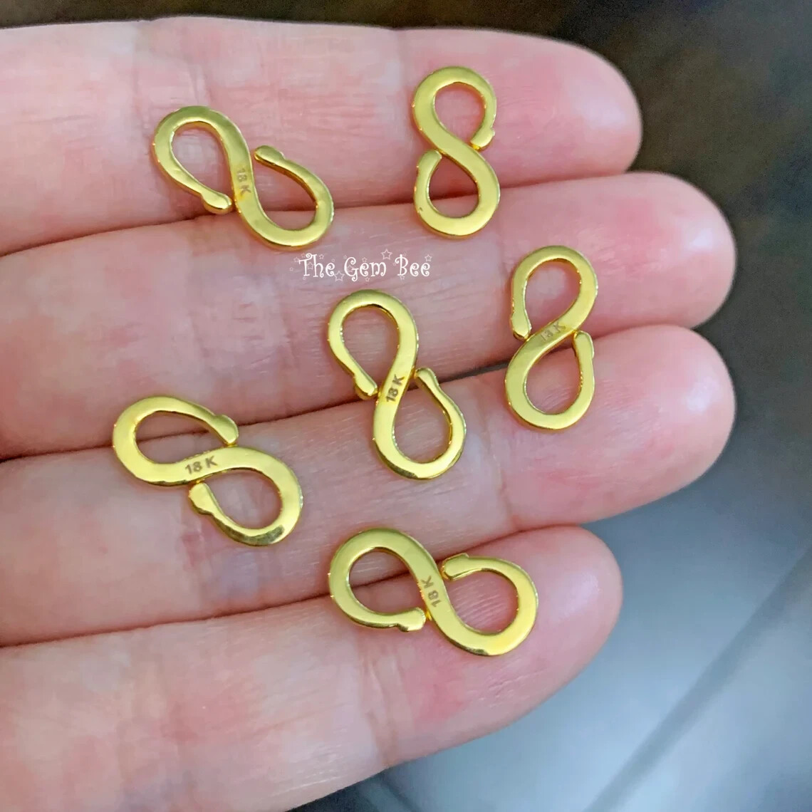 7mmx15mm 18k Solid Gold Heavy Hefty S Hook Clasp Finding