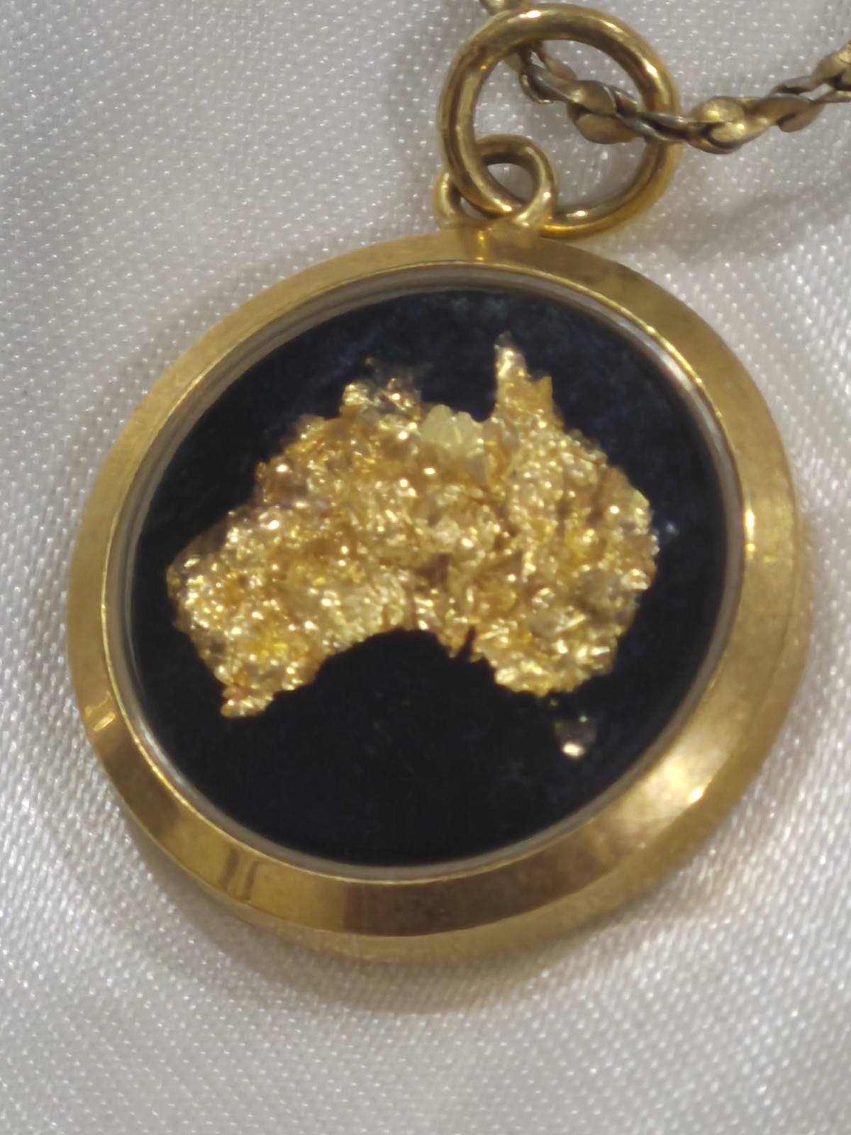 Australian Made Gold Australian Map Necklace
